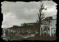 foto antica con il convento e l'albero