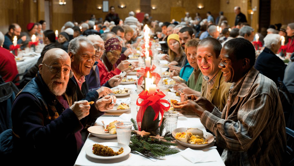 Il pranzo di Natale dei poveri, degli anziani e dei rifugiati: 80mila in Italia, 250mila nel mondo