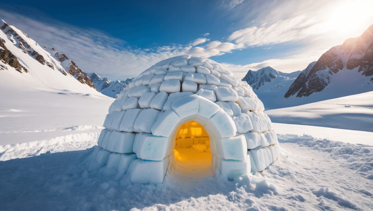 Strumenti di ghiaccio suonano dentro a uno spettacolare igloo a 2600 metri
