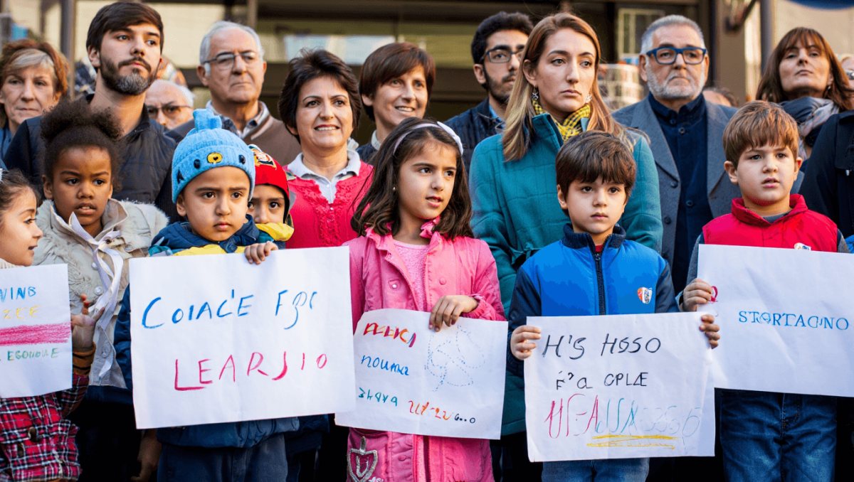 Casal Bertone, la protesta di bambini, nonni, genitori e insegnanti: "La scuola è sacra. Chiediamo fondi speciali"