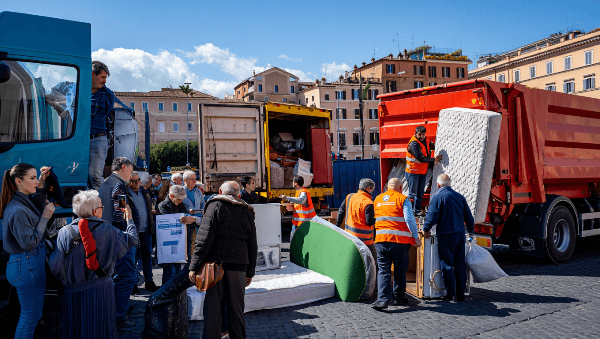 La raccolta dei rifiuti ingombranti a Roma sabato 14 e domenica 15 marzo