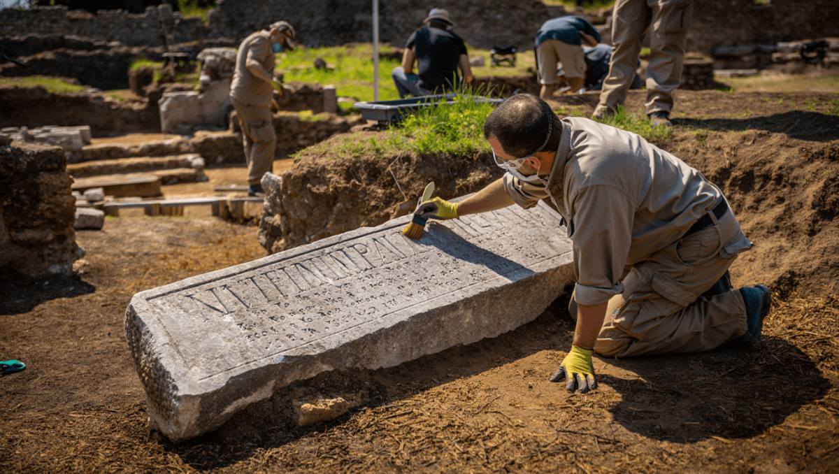 A Tivoli dai nuovi scavi emerge l'iscrizione che identifica la basilica citata da Svetonio