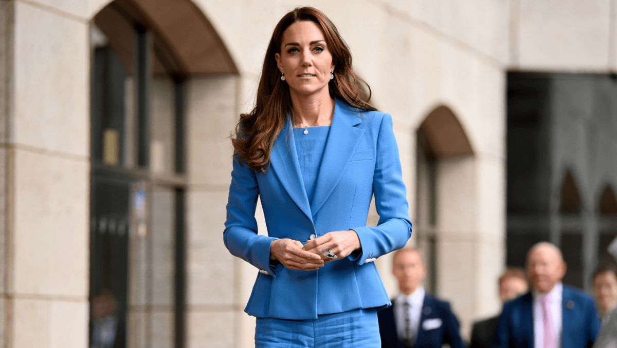Kate Middleton e quel look azzurro omaggio all'Italia