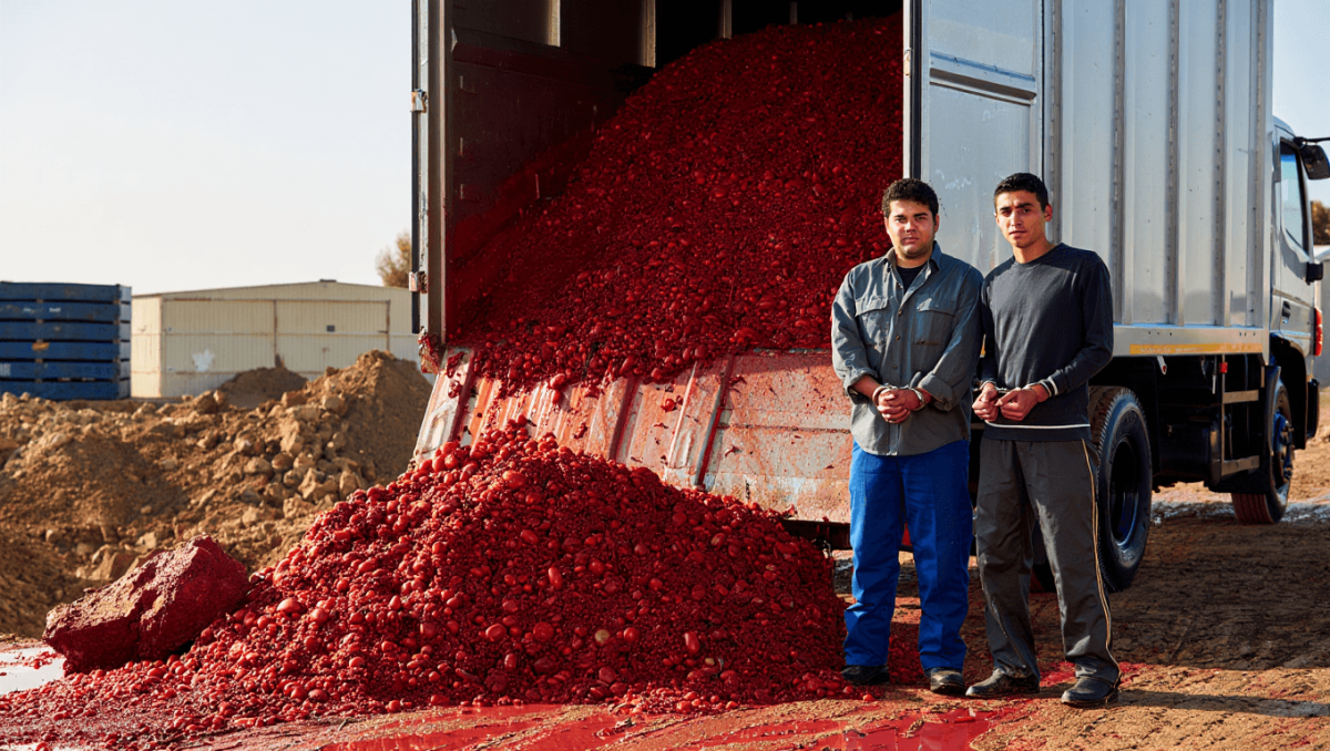 Fanghi dalla lavorazione dei pomodori sversati in campi e laghetti: due arresti. Smaltite 25mila tonnellate di rifiuti speciali
