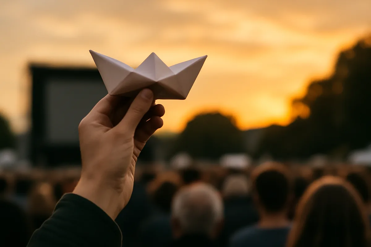 Una simbologia semplice e visibile — Il simbolo scelto per il tour è una piccola barchetta di carta , immagine che l’artista ha spiegato come rimando all’infanzia, all’immaginazione e all’idea di mettere in moto qualcosa di fragile ma carico di significato.