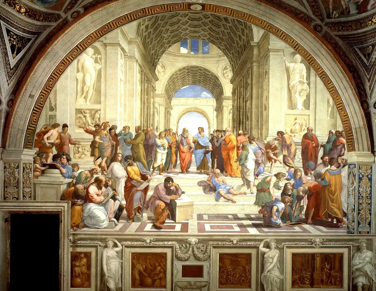 Dettaglio di un affresco antico restaurato in una galleria sotterranea