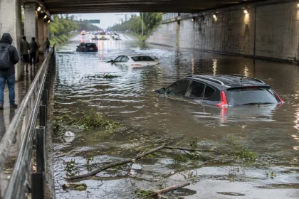 Maltempo Foggia: nubifragio, auto sommerse dall'acqua in video locali